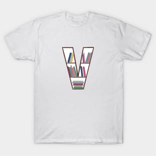 V Bookcase T-Shirt